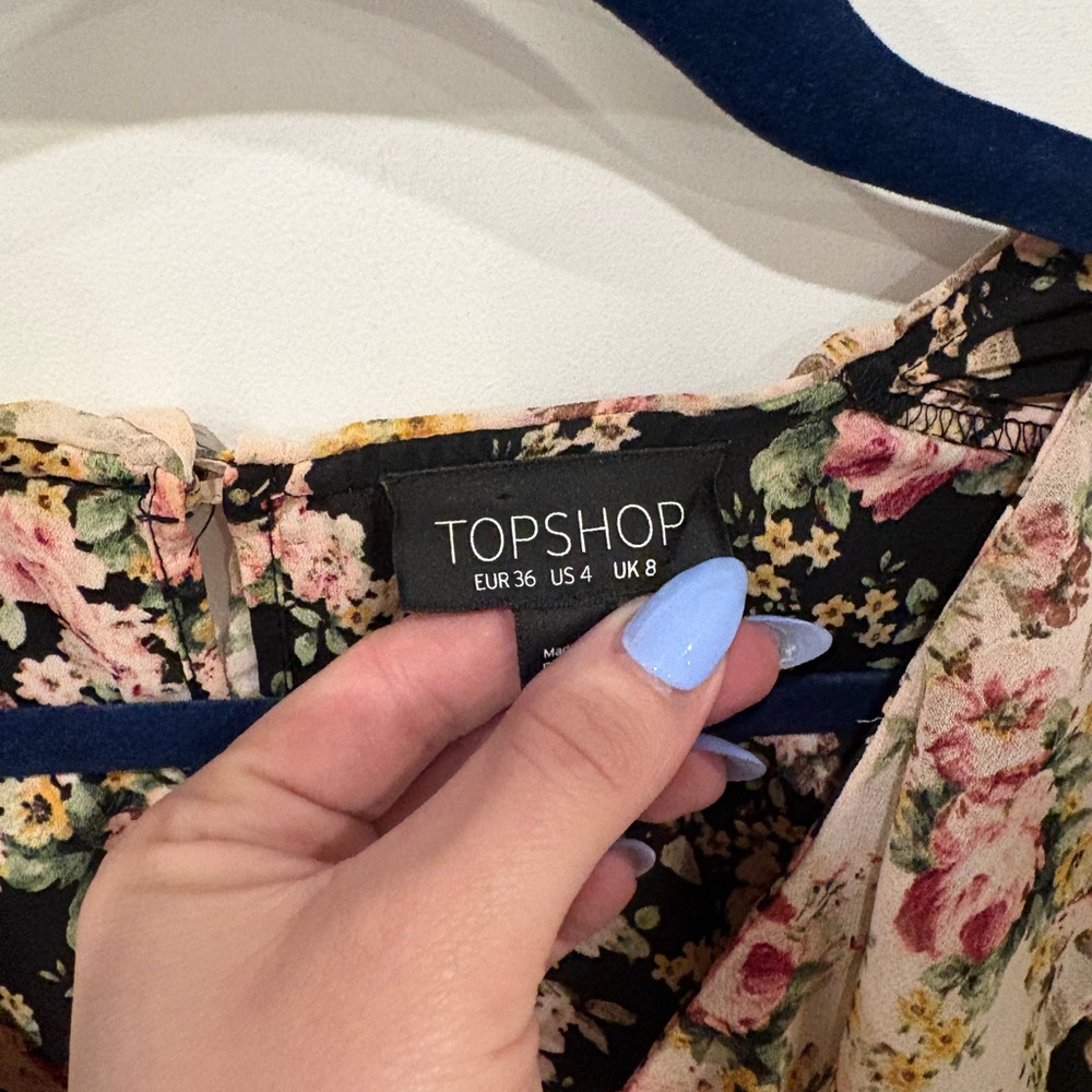 Floral Ruffled Mini Dress - Picture 2 of 5